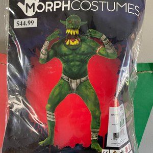 Green Orc Jaw Dropper costume for kids